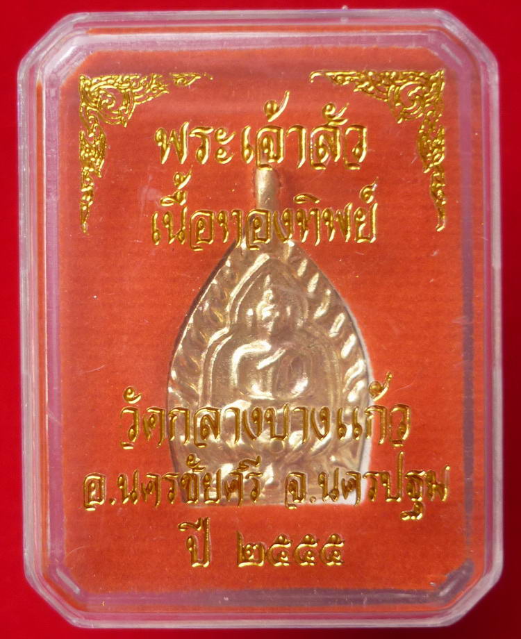 เหรียญเจ้าสัวเนื้อทองทิพย์ ด้านหลังยันต์ วัดกลางบางแก้ว จ.นครปฐม จัดสร้างพิธีใหญ่ ปี ๒๕๕๕ - 4