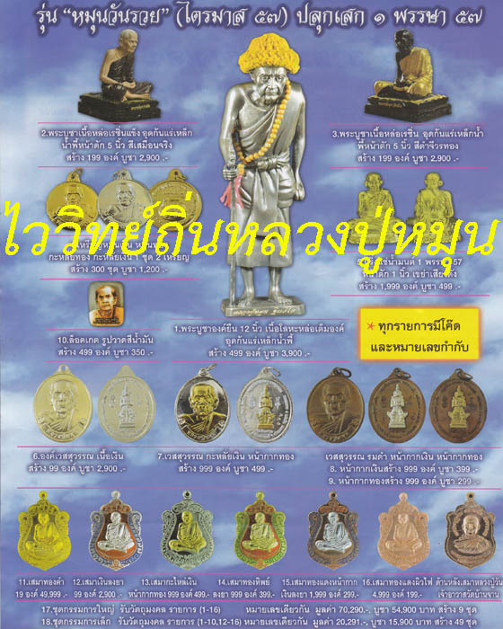 ๔เหรียญเสมา หลวงปู่หมุน วัดบ้านจาน รุ่นหมุนวันรวย เนื้อทองทิพย์ลงยา ยิงโค๊ต เลข ๖๗๘ ปี ๕๗(๑)  - 4