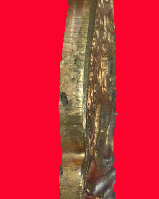 พระปรกใบมะขาม หลวงปู่หมุน ฐิตสีโล รุ่น เสาร์ ๕ บูชาครู เนื้อทองแดง ตอดโค้ด ปี ๒๕๔๓(๑๒) - 3