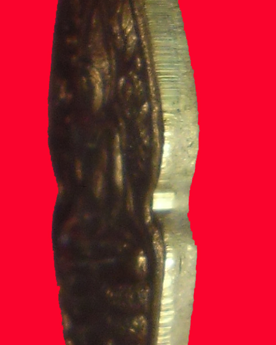 พระปรกใบมะขาม หลวงปู่หมุน ฐิตสีโล รุ่น เสาร์ ๕ บูชาครู เนื้อทองแดง ตอดโค้ด ปี ๒๕๔๓(๑๒) - 4