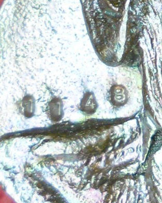 เหรียญหล่อโบราณ หลวงปู่หมุน ฐิตสีโล รุ่นครบรอบ๑๐ปีวันละสังขาร เนื้อนวโลหะตอกโค๊ตตอกเลข ๑๑๔๘ ปี๕๖(๒) - 5