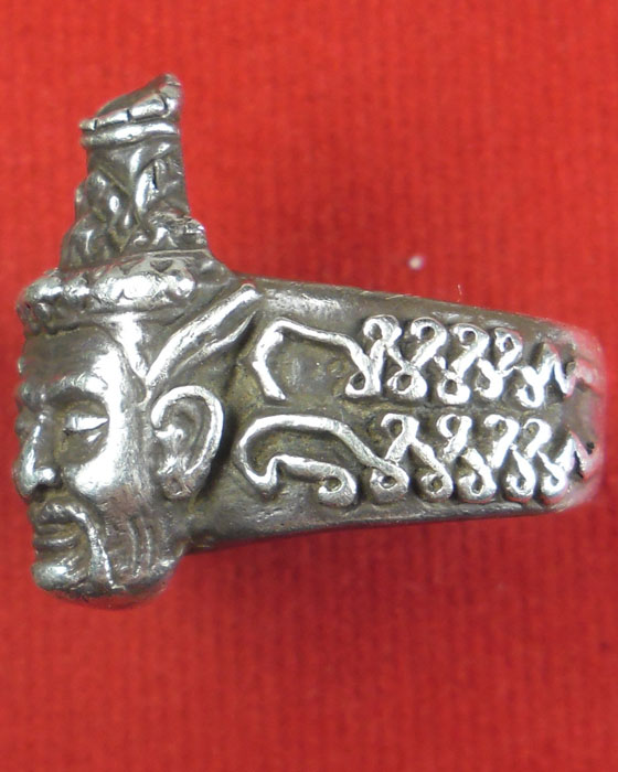 แหวนพ่อครูฤาษีจินดามณี หลวงปู่หมุน รุ่นพิธีไหว้ครูฯ เนื้อเงิน ขนาด๑.๘ เซนติเมตร เลขสวยสุด๒๓๔ ปี๔๔(๔) - 3