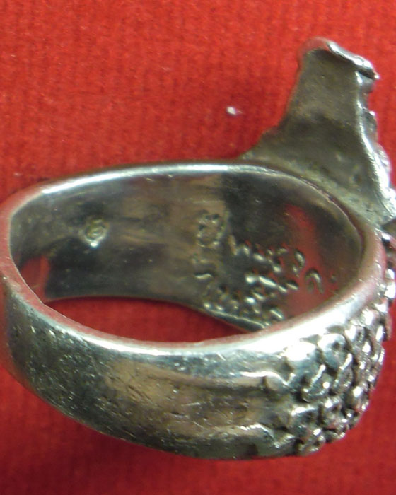 แหวนพ่อครูฤาษีจินดามณี หลวงปู่หมุน รุ่นพิธีไหว้ครูฯ เนื้อเงิน ขนาด๑.๘ เซนติเมตร เลขสวยสุด๒๓๔ ปี๔๔(๔) - 5