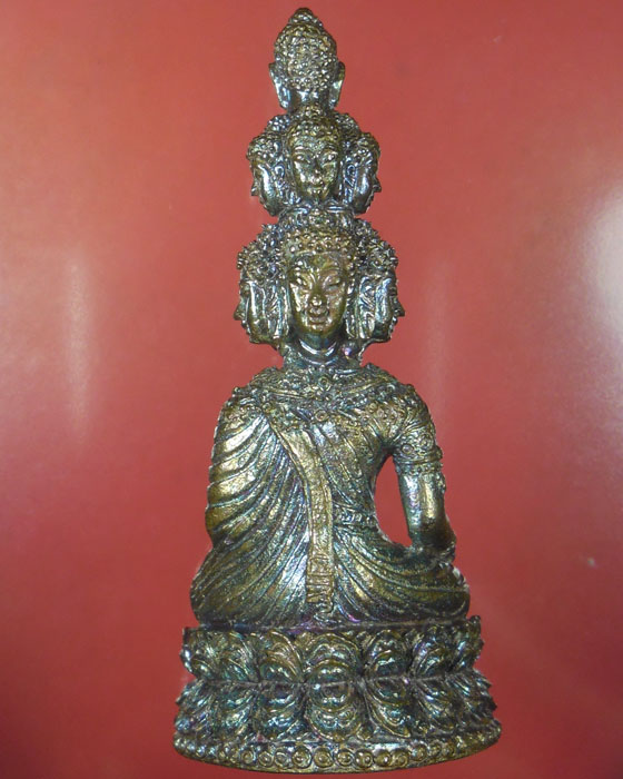 พระกริ่งนวโกฏมหาเศรษฐี หลวงปู่พา รุ่นพารวย เนื้อนวโลหะประกายรุ้งเทโบราณตอกโค๊ดและเลขไทย ๒๓๐๓ ปี๕๓(๑) - 2