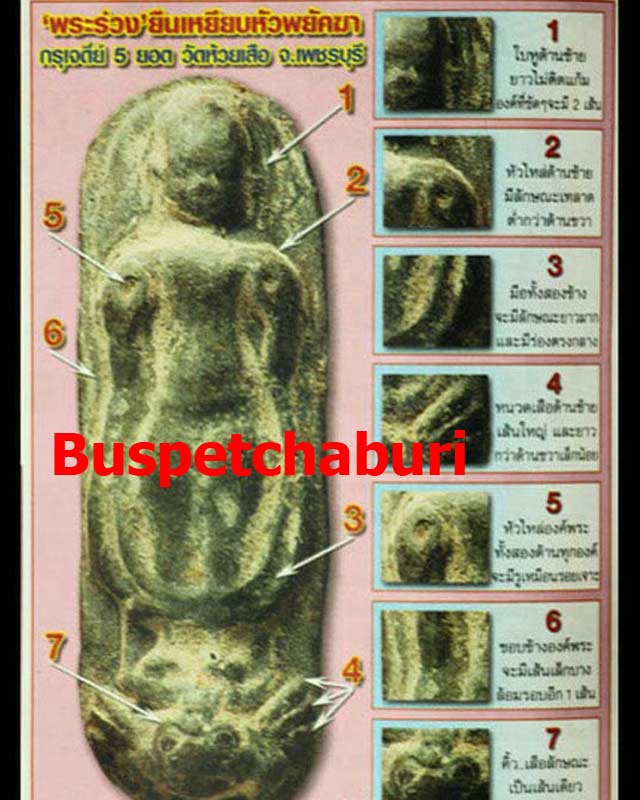 พระร่วงยืนเหยียบหัวจ้าวพยัคฆา กรุเจดีย์ 5 ยอด วัดห้วยเสือ จ.เพชรบุรี หลวงปูศุขปลุกเสข ปี 2464 (2) - 4