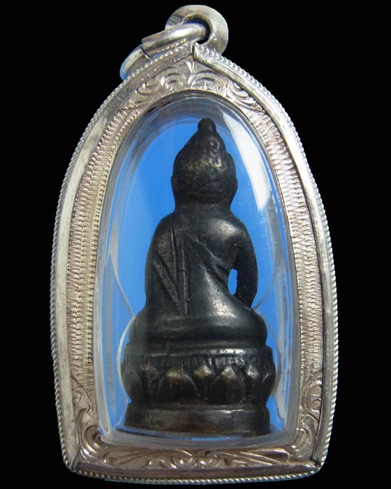 พระกริ่งวัดมหาธาตุ จ.เพชรบุรี ปี2508 ในหลวง ร.9 เสด็จมาหล่อด้วยพระองค์เอง พร้อมกรอบเงิน - 2