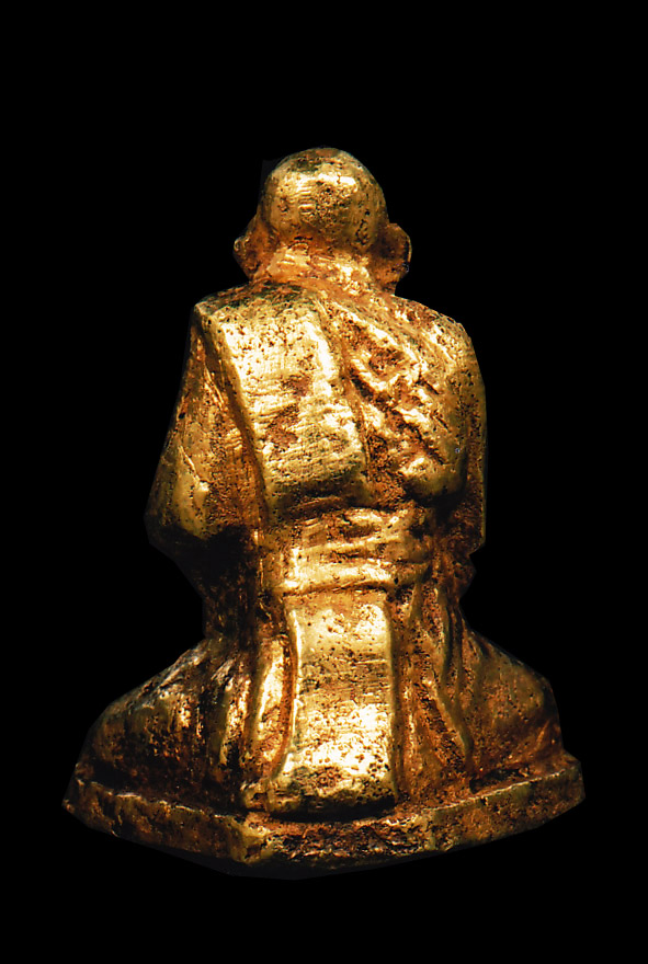 รูปหล่อรุ่นแรก เนื้อทองคำ หลวงปู่สี วัดสะแก จ.พระนครศรีอยุธยา ((หายาก)) - 2