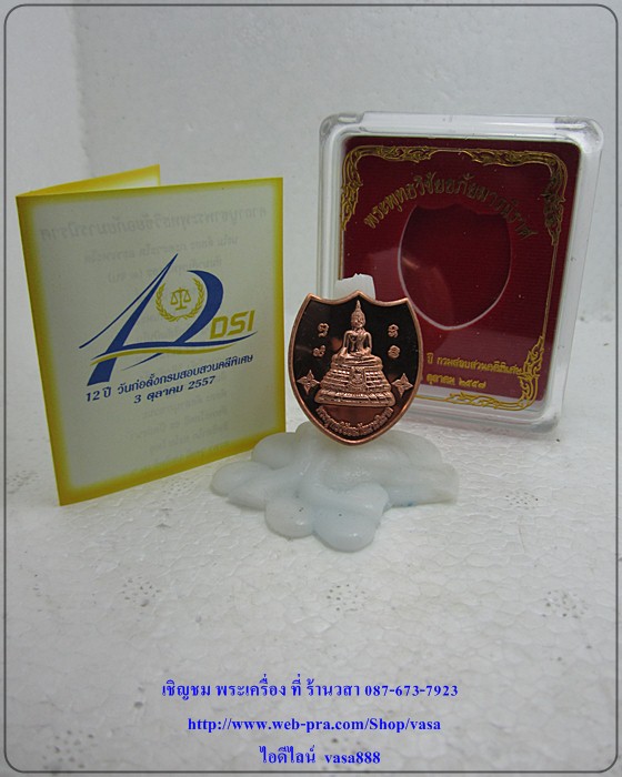 เหรียญพระพุทธวิชัยอภัยมารนิราศ DSI (เนื้อทองแดงขัดเงา) - 5