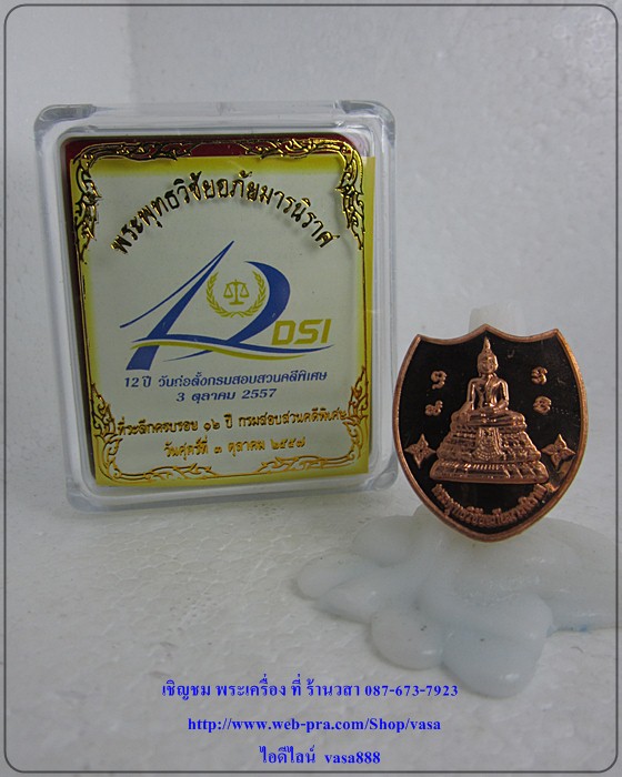 เหรียญพระพุทธวิชัยอภัยมารนิราศ DSI (เนื้อทองแดงขัดเงา) 2 - 3