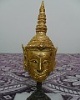 เศียรพระลักษณ์หน้าทอง ชุบทองไมครอน ขนาดตั้งบูชาหน้ารถ หลวงปู่กาหลง เขี้ยวแก้ว ปี 51