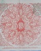 ผ้ายันต์พระลักษณ์หน้าทอง รุ่นสอง สีขาว หลวงปู่กาหลง เขี้ยวแก้ว วัดเขาแหลม ปี ๒๕๕๐