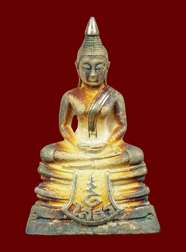 หลวงพ่อโสธร รุ่น๘๐ปี กรมตำรวจ  เนื้อเงิน ขัดเงา สวยๆเดิม ผิวเดิม กล่องเดิม  - 1