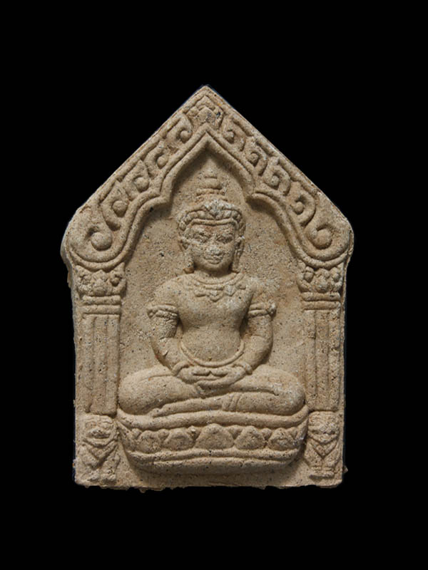 ขุนแผนเมืองสุรินทร์ หลวงปู่มีชัย กามฉินฺโท เนื้อน้ำตาล ฟังพลอย  - 1