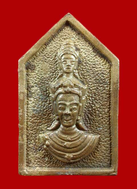 เหรียญหล่อ ๕ เหลี่ยม เนื้อสัมฤทธิ์ชนวนพระบูชารุ่นแรก ตอกโค้ด ดอกจัน - 5
