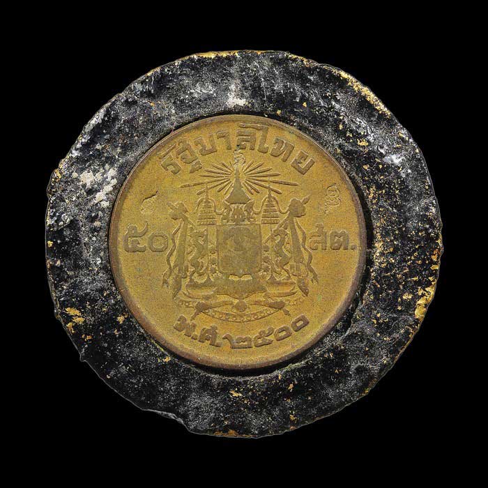 เหรียญผงเทพชุมนุม วัดซับลำใย หลวงปู่หมุน วัดบ้านจานเสก ลงรักปิดทองสวยเดิมๆ - 2