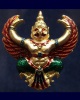 สวยดั่งทอง...พญาครุฑ เนื้อทองเหลืองกะไหล่ทองลงยา ขนาด 3.2 x 3.3 ซ.ม. (14)
