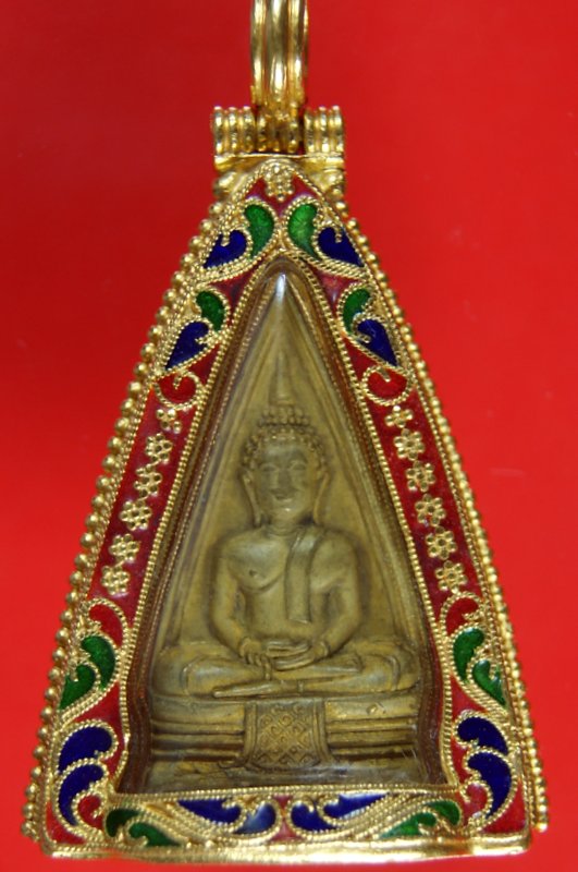 หลวงพ่อโสธรปี 2497 พิมพ์ 5-7 5-7 เลี่ยมทองสุโขทัยลงยาธารวดี - 1