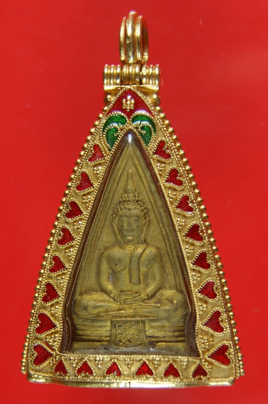 หลวงพ่อโสธรปี 2497 พิมพ์ 5-7 5-7 เลี่ยมทองสุโขทัยลงยาธารวดี - 2