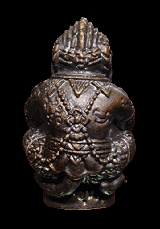 หนุมานครองโลกเนื้อทองเหลืองรมดำ หลวงปู่เกลี้ยง วัดเนินสุทธาวาส จ.ชลบุรี ปี53 #2# - 2