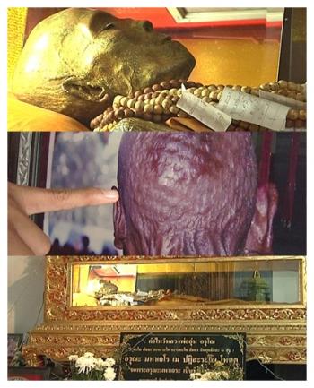 พระที่ละสังขารแล้วเมื่อยกร่าง กลับมีรอยก้นหอยค่อยๆเกิดขึ้นที่ศรีษะ...ครูบาอุ่น วัดป่าแดง รุ่นหนึ่ง - 3