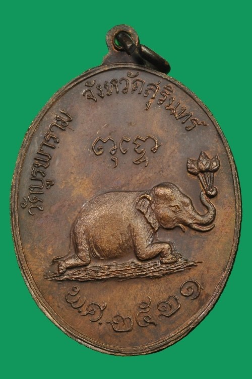 เหรียญช้างหมอบหลวงปู่ดุลย์ เนื้อทองแดง - 2