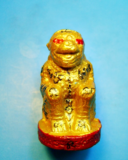 หนุมานชมพูนุช หลวงปู่หมุน ปลุกเสก รุ่นพระเจ้าห้าพระองค์ 5พิธีใหญ่ 2543 ทาทองฐานแดงตะกรุดทองคำ - 1