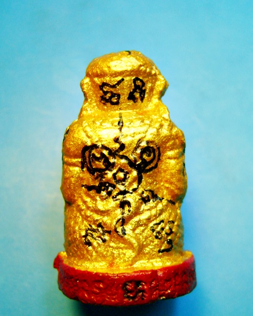 หนุมานชมพูนุช หลวงปู่หมุน ปลุกเสก รุ่นพระเจ้าห้าพระองค์ 5พิธีใหญ่ 2543 ทาทองฐานแดงตะกรุดทองคำ - 2