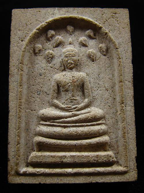 สมเด็จปรกโพธิ์ ๙พิมพ์ใหญ่ หลังแม่ธรณีบีบมวยผม หลวงปู่หมุน ปลุกเสก 2542 ออกวัดซับลำใย - 1