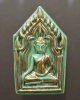 พระขุนแผนแขนอ่อน เคลือบเขียวเดินน้ำทอง หลวงปู่ชื้น วัดญาณเสน