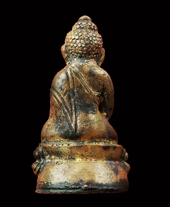พระกริ่งจักรพรรดิ์ หลวงปู่หมุน วัดบ้านจาน ปี45 เนื้อนวะ ก้นเงินหมายเลขสวยมหามงคล ลงท้าย 9 - 3