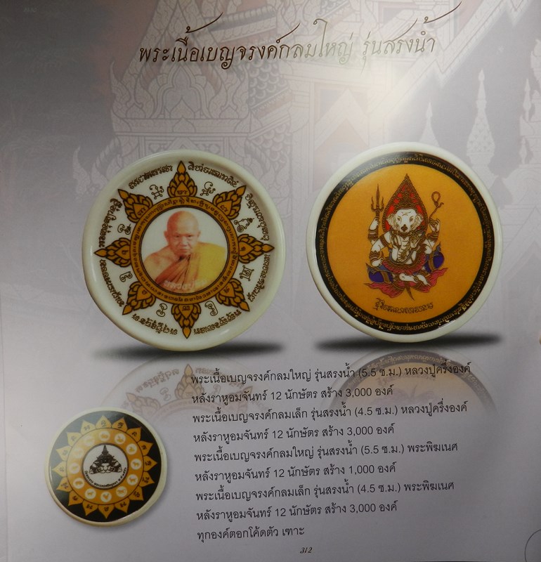 รูปเหมือนหลวงปู่ทิมหลังพญาราหู เนื้อเบญจรงค์กลมเล็ก  ปี 50 ลป.ทิม วัดพระขาว จ.พระนครศรีอยุธยา - 5