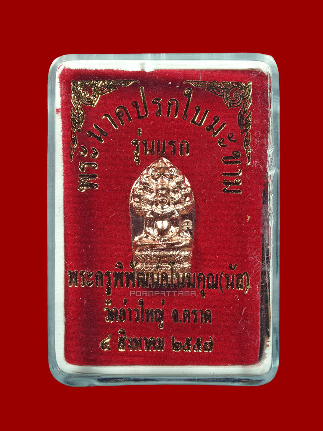 พระนาคปรกใบมะขาม รุ่นแรก เนื้อทองแดง หลวงพ่อนัส วัดอ่าวใหญ่ จ.ตราด #3 - 3