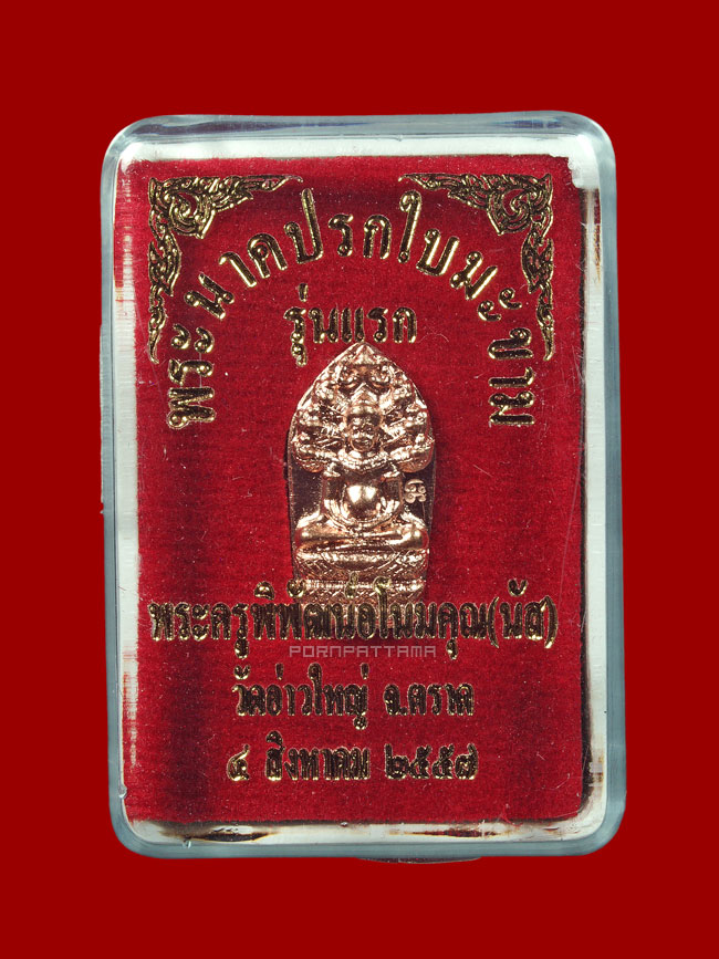 พระนาคปรกใบมะขาม รุ่นแรก เนื้อทองแดง หลวงพ่อนัส วัดอ่าวใหญ่ จ.ตราด #5 - 3
