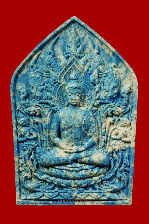 ขุนแผนพุทธเทวามหาเศรษฐี พิมพ์ใหญ่ เนื้อฟ้าขาว ท่านพ่อมนัส สำนักกรรมฐานฟื้นฟูจิตเขาแหลม no.164  - 1