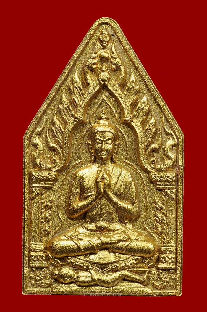 พระขุนแผนดินเจ็ดป่าช้าหน้าปัดทอง ตะกรุดเงิน 2 ดอก รุ่นสร้างโบสถ์ ลพ.คง วัดวังสรรพรส No.155 - 1