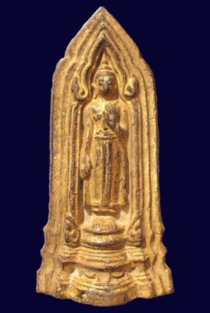 พระโคนสมอ ปางห้ามแก่นจันทร์ เนื้อดินอยุธยายุคปลาย มีใบประกาศรางวัลที่ 1 การันตี - 1