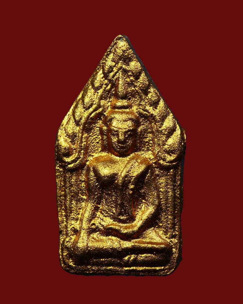 พระขุนแผนทรัพย์มงคล หน้าทาทอง แผ่นโค๊ตทองคำแท้ พิมพ์เล็ก หมายเลข ๙๗ (No.95) - 1