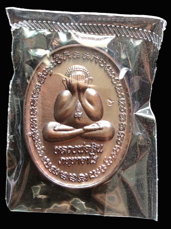 เหรียญปิดตาหลังเต่ารุ่นแรก หลวงพ่อสิน หมายเลข 688 - 1