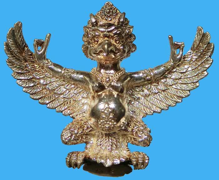 พญาครุฑธิเบตหมื่นล้าน เรียกทรัพย์รับโชค  เนื้อเงิน พระอาจารย์แดง วัดไร่บางตาวา ปี 2555 - 1