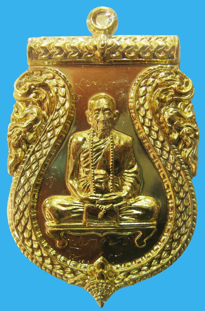 เหรียญสร้างบารมี หลวงปู่คำบุ วัดกุดชมภู จ.อุบลราชธานี ปี2553 เนื้อทองคำ หมายเลข 19 กล่องเดิม - 1