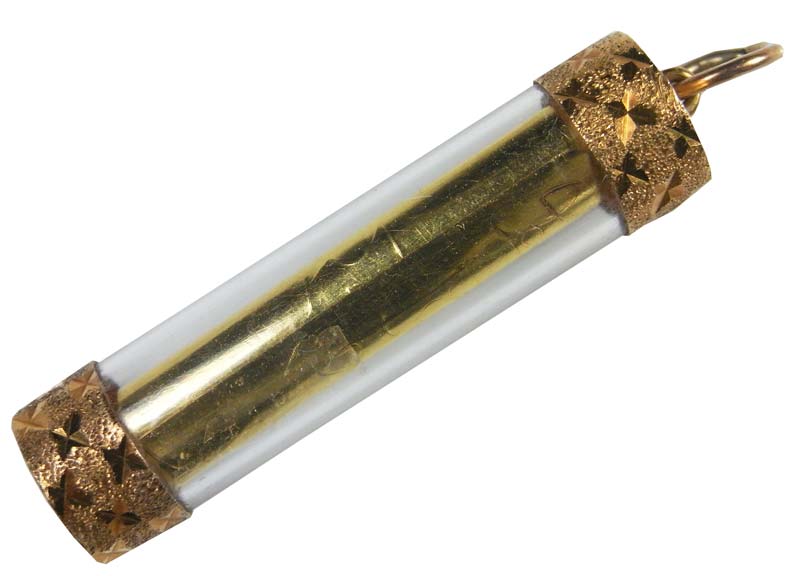ตะกรุดทองคำจารมือ ใส่หลอดเลี่ยมทอง พร้อมบูชา ปี 2551 หลวงพ่อตัด วัดชายนา - 2