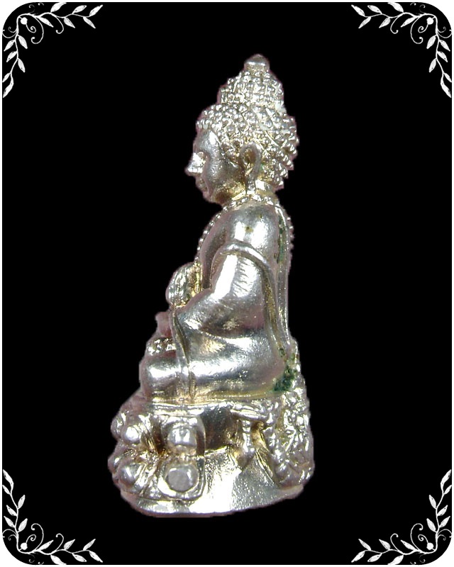 พระกริ่ง วัดแจ้งรุ่น 1  เนื้อเงิน  พิมพ์เล็ก มีหมายเลขกำกับ - 4