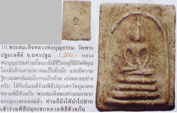 สมเด็จพิมพ์คะแนนพุทธกวัก(หายาก) หลัง “ธ ” หลวงพ่อบุญธรรม วัดพระปฐมเจดีย์ จ.นครปฐม สภาพสวย - 4