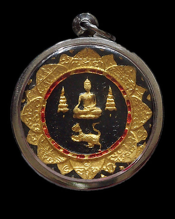 พระผงจันทร์ลอยวัดสรรเพชร ปี ๒๕๑๒ พิมพ์ใหญ่ ลงรักปิดทองกรรมการ เจ้าคุณนรฯ หลวงปู่สุข วัดโพธิ์ทรายทอง - 4