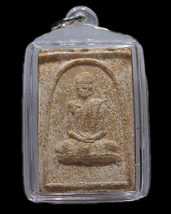 พระผงหลวงพ่อทองคำสุโขทัยไตรมิตร หลังพระวิสุทธาธิบดี (อดีตเจ้าอาวาส) วัดไตรมิตร ตะกรุด 3 ดอก สมโภชหิร - 2