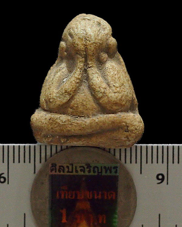 พระปิดตา (หายาก) เนื้อผงวัดระฆังล้วน ปลุกเสกพิธีอินโดจีน วัดสุทัศน์ หลวงพ่อสุพจน์ ปี ๒๔๘๔ - 3
