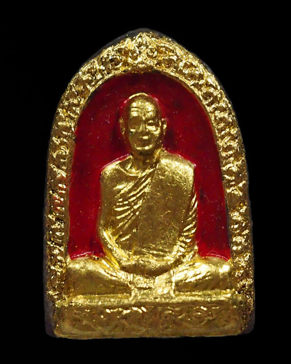 พระผงเนื้อผงว่านหลวงพ่ออุตตมะ วัดวังก์วิเวการาม จ.กาญจนบุรี ยุคแรก ลงรักปิดทองกรรมการ หายาก - 1