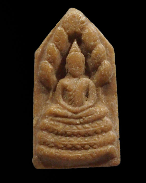 พระนาคปรกเนื้อผงน้ำมัน หลวงปู่เย็น ทานรโต วัดกลางชูศรีเจริญสุข ปี 2522 ด้านหลัง พ.พาน พระเครื่่องร - 1