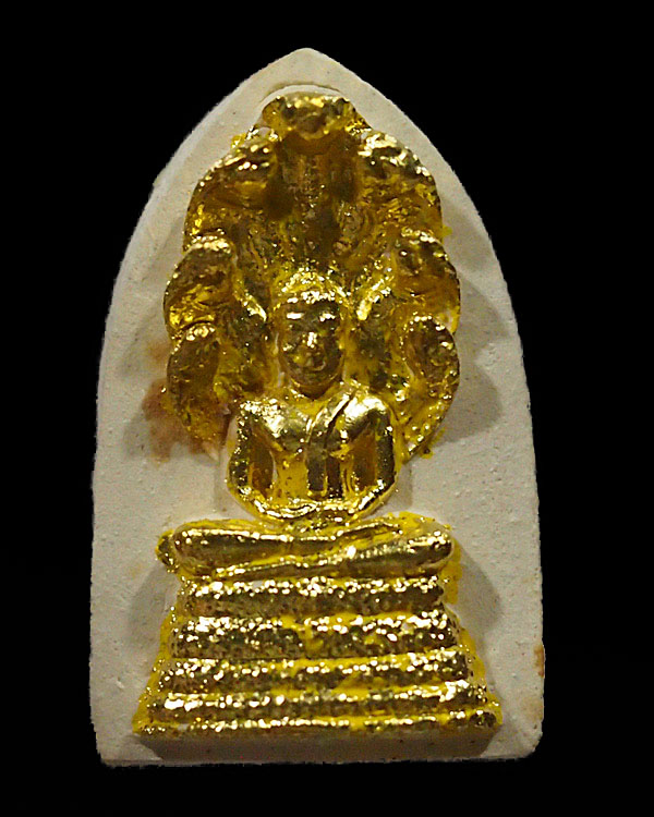 พระสมเด็จนาคปรก ปิดทองเก่า (แจกกรรมการ) วัดสรรเพชร จ.นครปฐม พิธีใหญ่ ปี 2516 เนื้อผงเก่า หลวงพ่อวัดไ - 1
