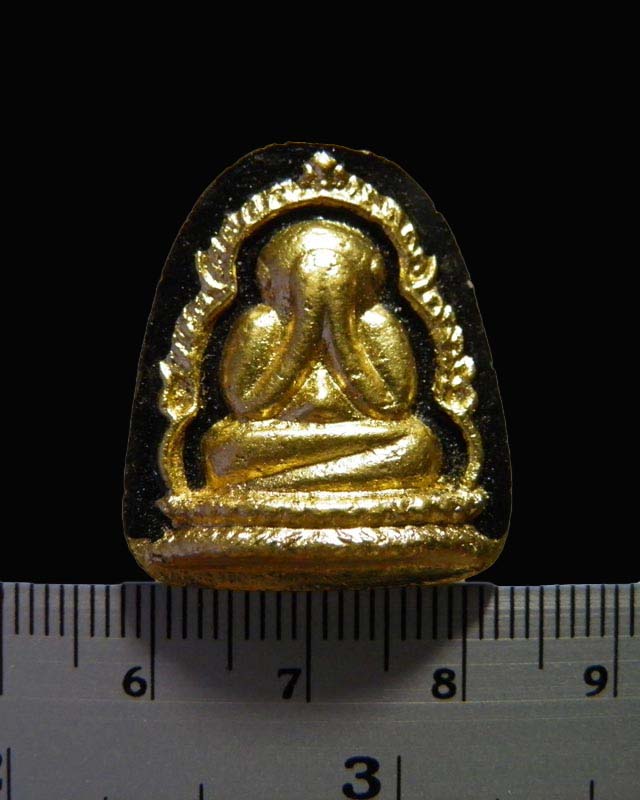 พระปิดตา ยุคแรก หลังยันต์  ลงรักปิดทอง เจ้าคุณวิเชียร วัดเครือวัลย์ ชลบุรี พระของท่านมีส่วนผสมผงเก่า - 3